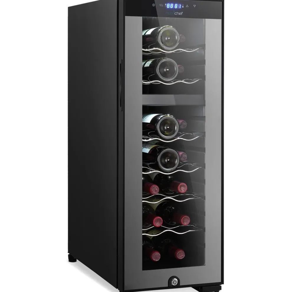 18 Bottle Wine Fridge, Dual Zone, Adjustable Temp, Quiet Operation