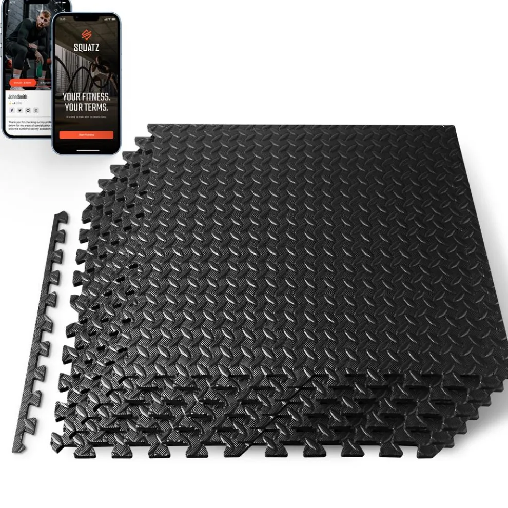 Exercise Mat 6-Piece Set, Cushioned EVA Foam, Non-Skid, Easy Assembly