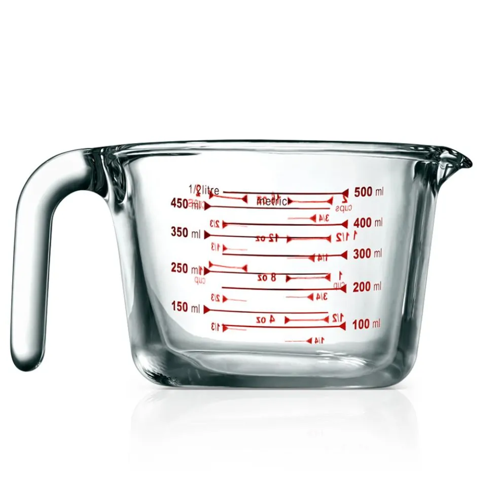 Glass Measuring Cup 500ml Precise Pouring Borosilicate Glass
