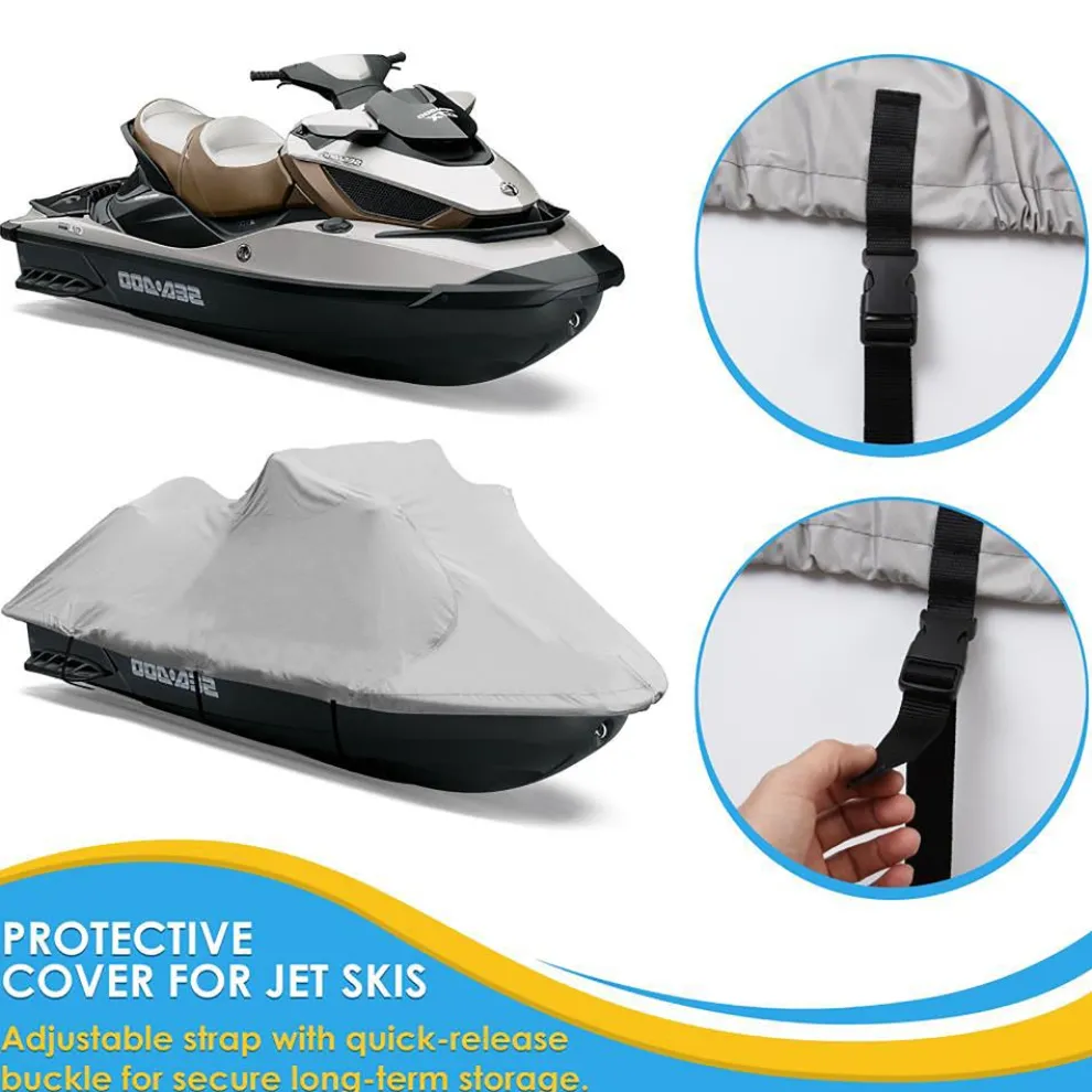 Jetski Cover, Waterproof Marine Grade Polyester, 103”-107” Length