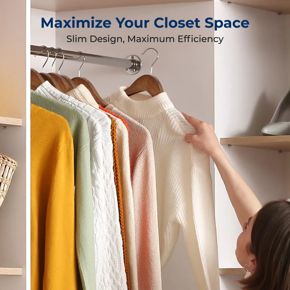 10-Pack Vintage Wooden Hangers - Space-Saving, 360¬∞ Swivel Hook