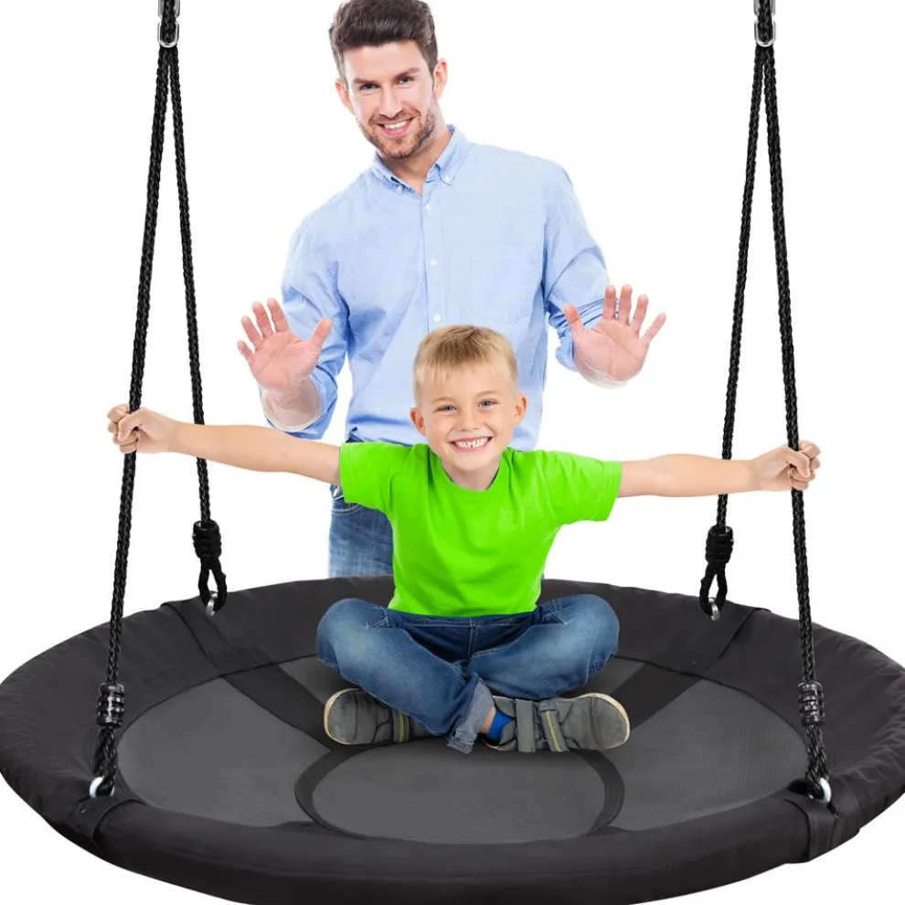 Saucer Swing for Kids - Relaxing Fun - 40" Waterproof Seat - Easy Setup
