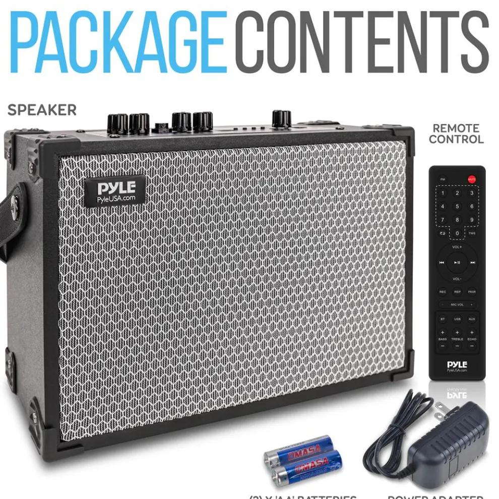 Vintage Bluetooth Speaker, 120W Bass, Rechargeable, Leather, TWS, FM Radio