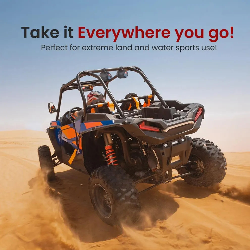 2-Way Waterproof Off-Road Speakers 800W Marine Grade, 4